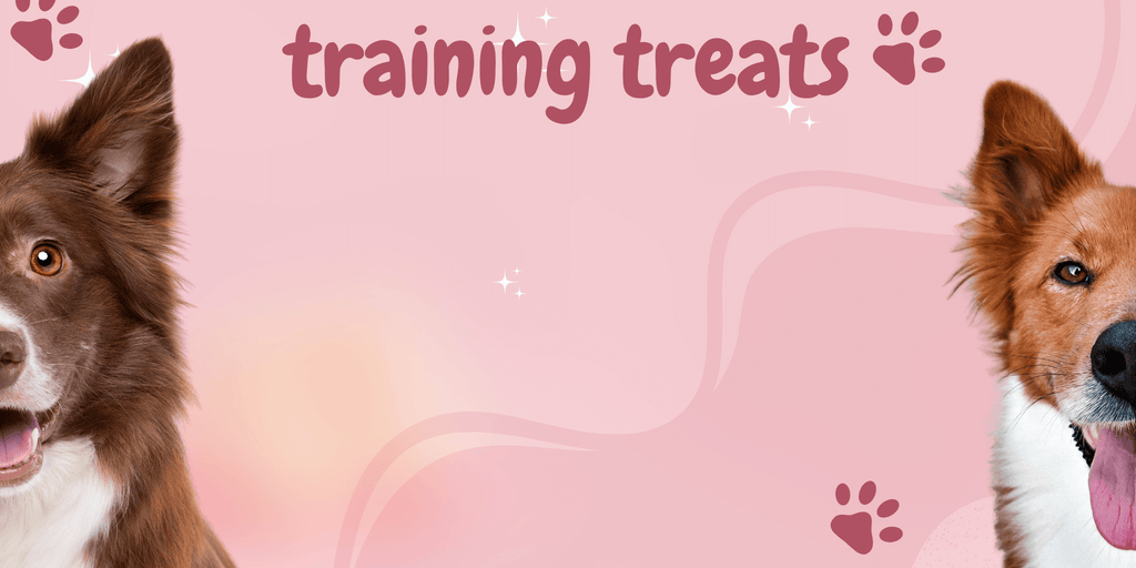 Banner for the training dog treats page on myhometreats website