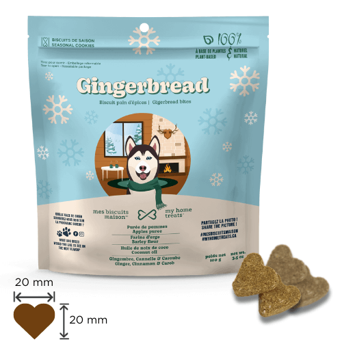 dog treats ginger cinnamon front view