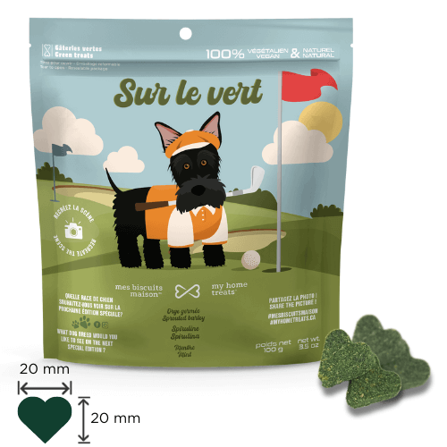 dog treats pouch golf theme front view