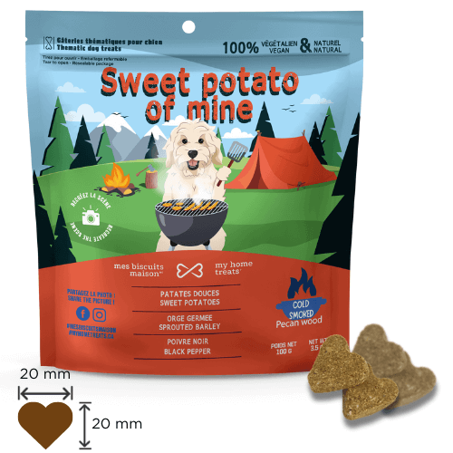 dog treats pouch sweet potato front view