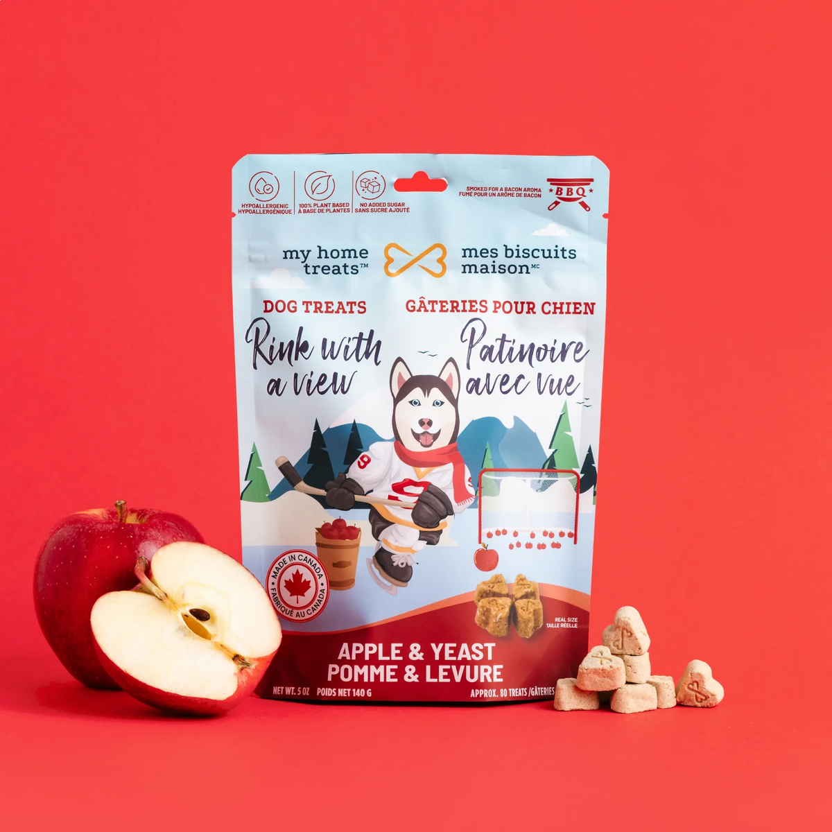 Gâterie biscuit à la pomme pour chien — croquante et naturelle, Mes Biscuits Maison