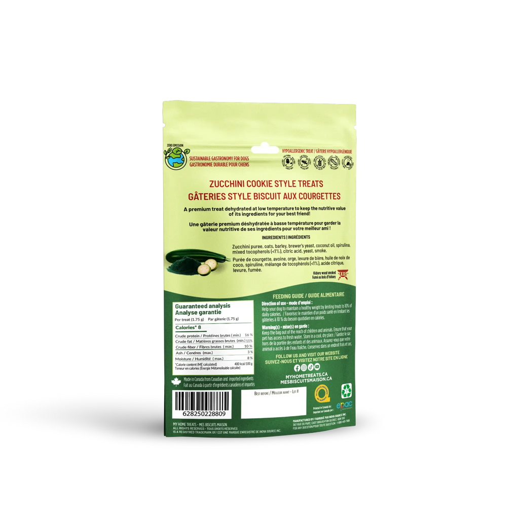 gâterie pour chien à la courgette et à la spiruline - 140g