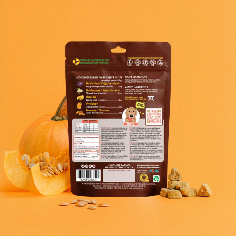 Supplément anti-inflammatoire naturel pour chien — articulations et mobilité - Verso - Mes Biscuits Maison