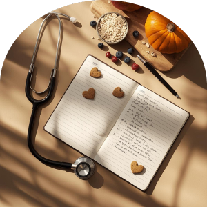 Image illustrant une formulation approuvée par un vétérinaire-nutritionniste pour les gâteries Mes Biscuits Maison.